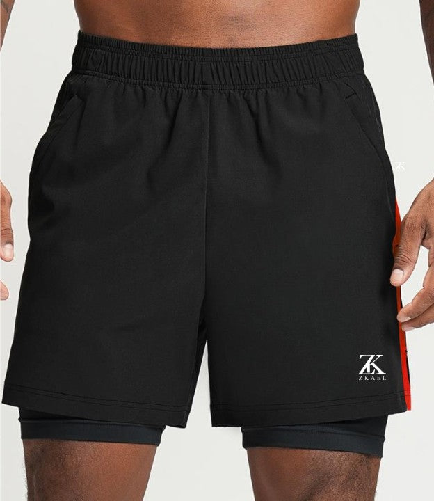 SHORTS DEPORTIVOS 2 EN 1 CON FORRO COMPRESIVO