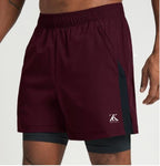 SHORTS DEPORTIVOS 2 EN 1 CON FORRO COMPRESIVO