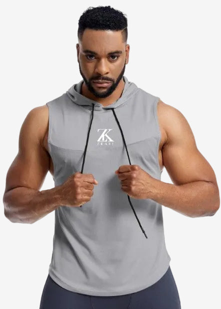 Camiseta Sin Mangas con Capucha Deportiva