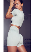 Wave Matching Set - Crop Top & Shorts