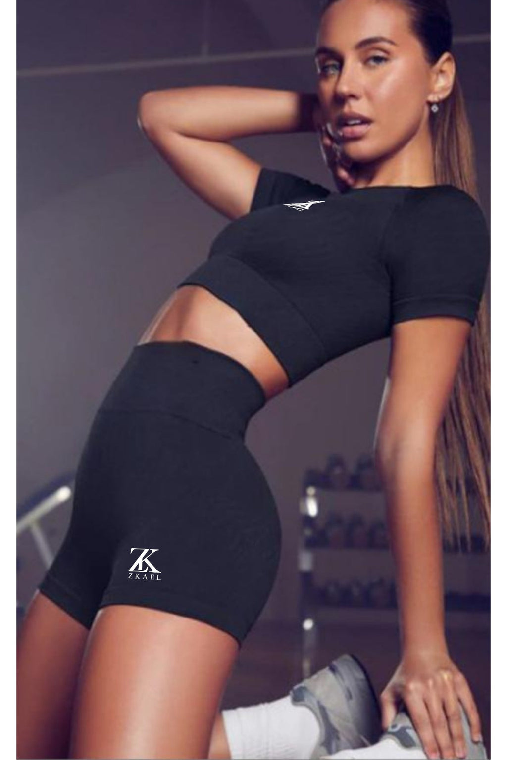 Wave Matching Set - Crop Top & Shorts